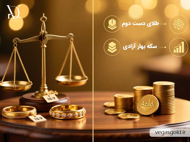 تفاوت‌های اصلی بین طلای دست دوم و سکه