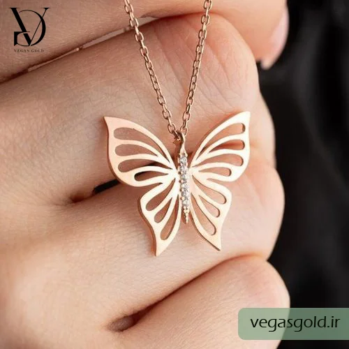 لاک طلا پروانه سه بعدی جدید